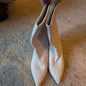 Tamara Mellon White Ankle Booties